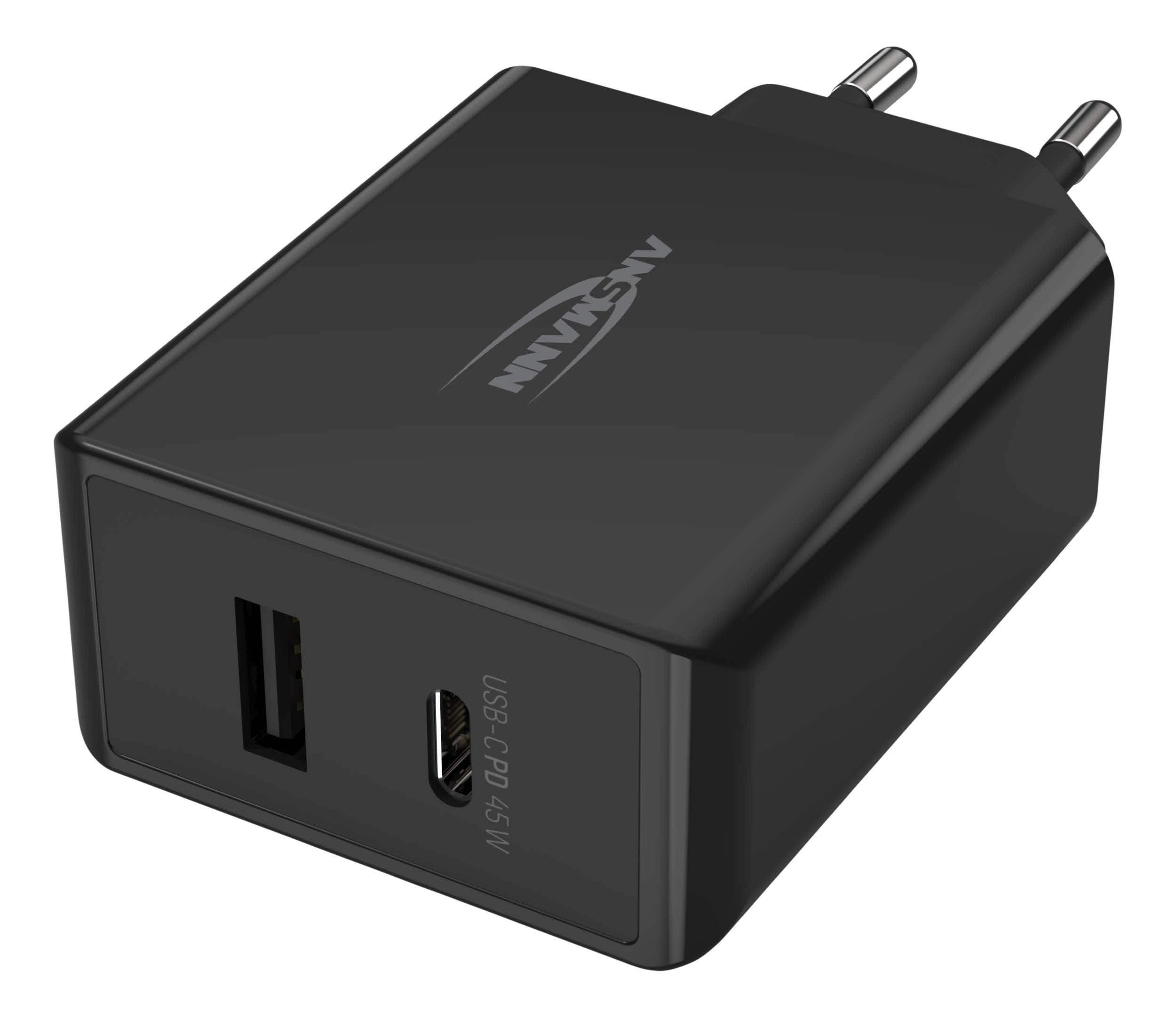 USB-PD-laddare 245PD Intelligent USB-PD charger 45 W - Ansmann | Bellalite USB-PD-laddare 245PD Intelligent USB-PD charger 45 W - Ansmann | Bellalite