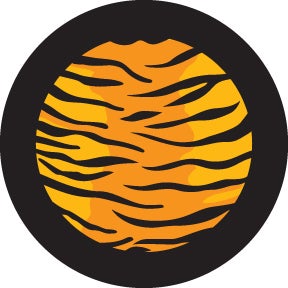 Multi Color Tiger Print Glasgobo färg, B-size (86mm) - Rosco | Bellalite