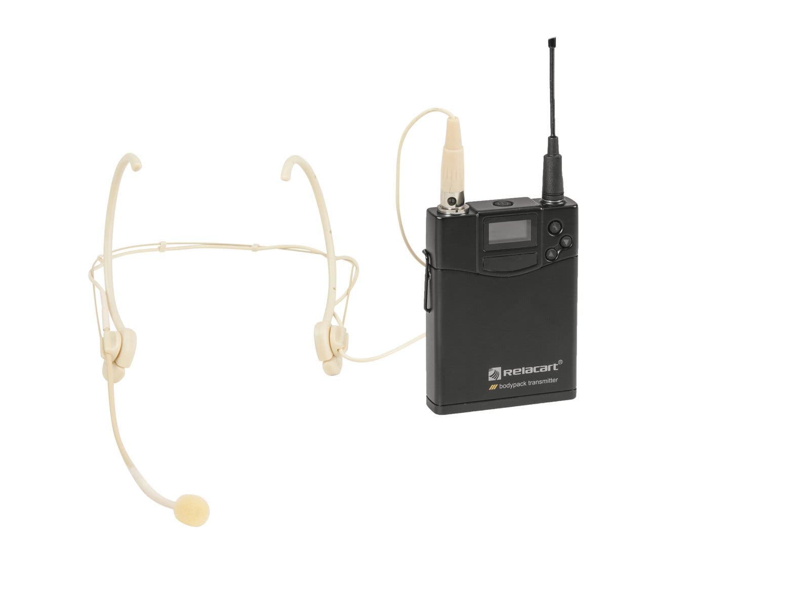 UT-222 Bodypack with HM-600S Headset - Relacart | Bellalite UT-222 Bodypack with HM-600S Headset - Relacart | Bellalite