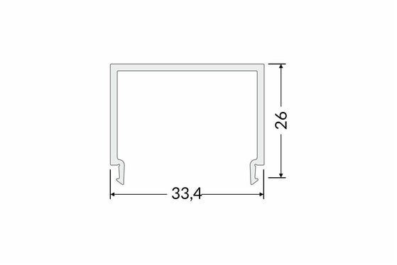 Topmet Täcklock E9 Opal 1m - TOPMET | Bellalite
