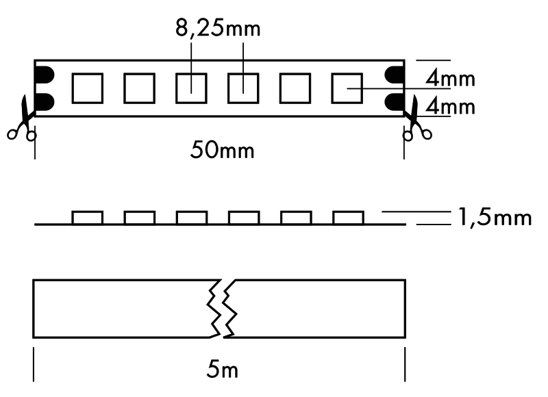 Flex Strip 600 CC Mono, per meter 4000K - PROLED | Bellalite