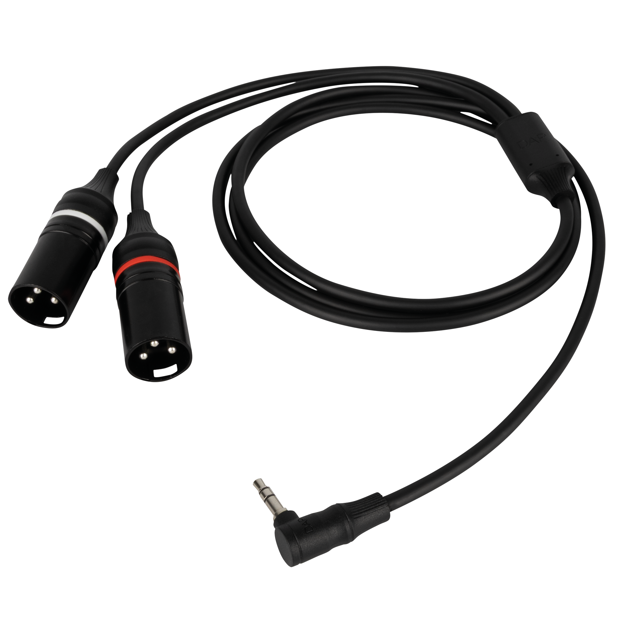 Adapterkabel 90° Stereo Mini-Jack 3,5mm -> 2x XLR 3-Pin Hane - DAP | Bellalite