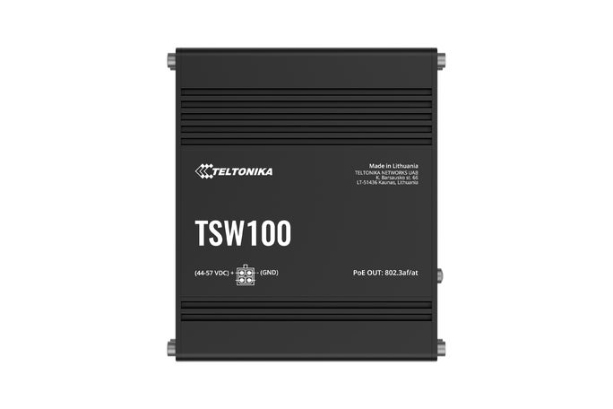 Teltonika TSW100 4-Port PoE+ Switch - Teltonika | Bellalite Teltonika TSW100 4-Port PoE+ Switch - Teltonika | Bellalite
