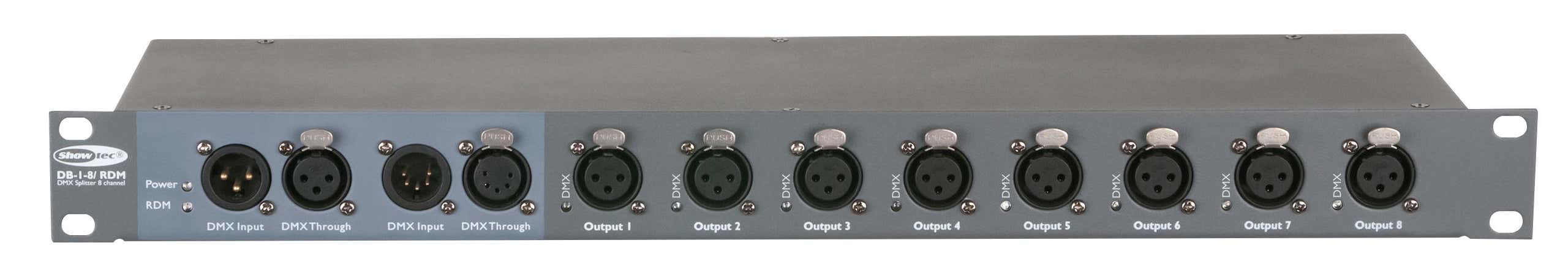 DMX-Split DB-1-8/RDM 3-pin XLR - Showtec | Bellalite DMX-Split DB-1-8/RDM 3-pin XLR - Showtec | Bellalite