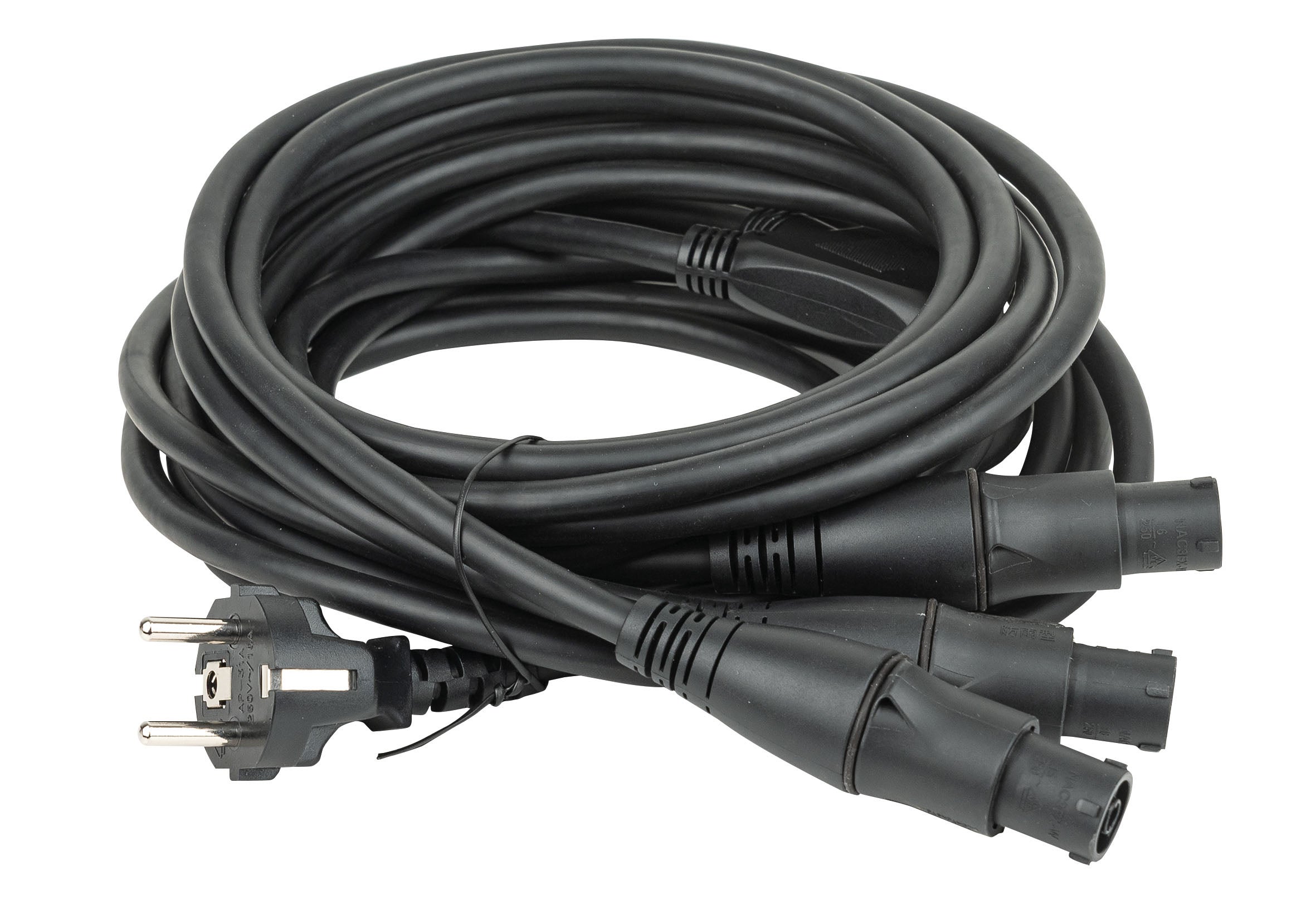 Splitkabel Schuko - 3x Neutrik PowerCON True1  1m, 2m, 3m - DAP | Bellalite