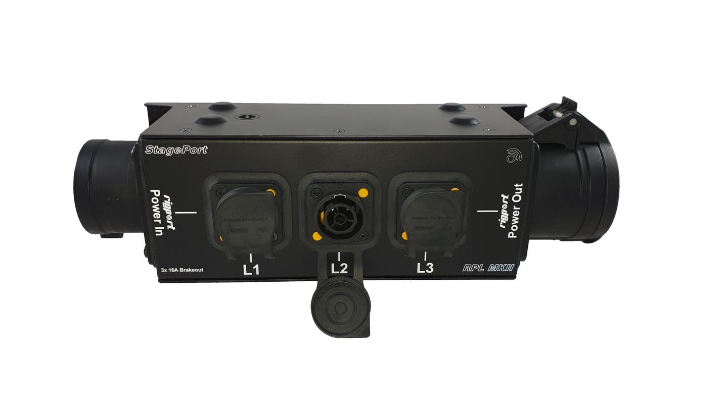 StagePort RPL16T1 MKII CEE16 5P IN / 3x Powercon True1 + CEE16 UT - Rigport | Bellalite StagePort RPL16T1 MKII CEE16 5P IN / 3x Powercon True1 + CEE16 UT - Rigport | Bellalite