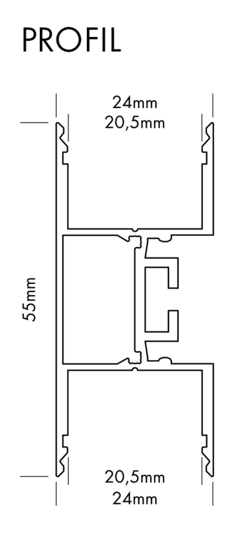 Aluminiumprofil M-Line 2W, 2m - PROLED | Bellalite Aluminiumprofil M-Line 2W, 2m - PROLED | Bellalite