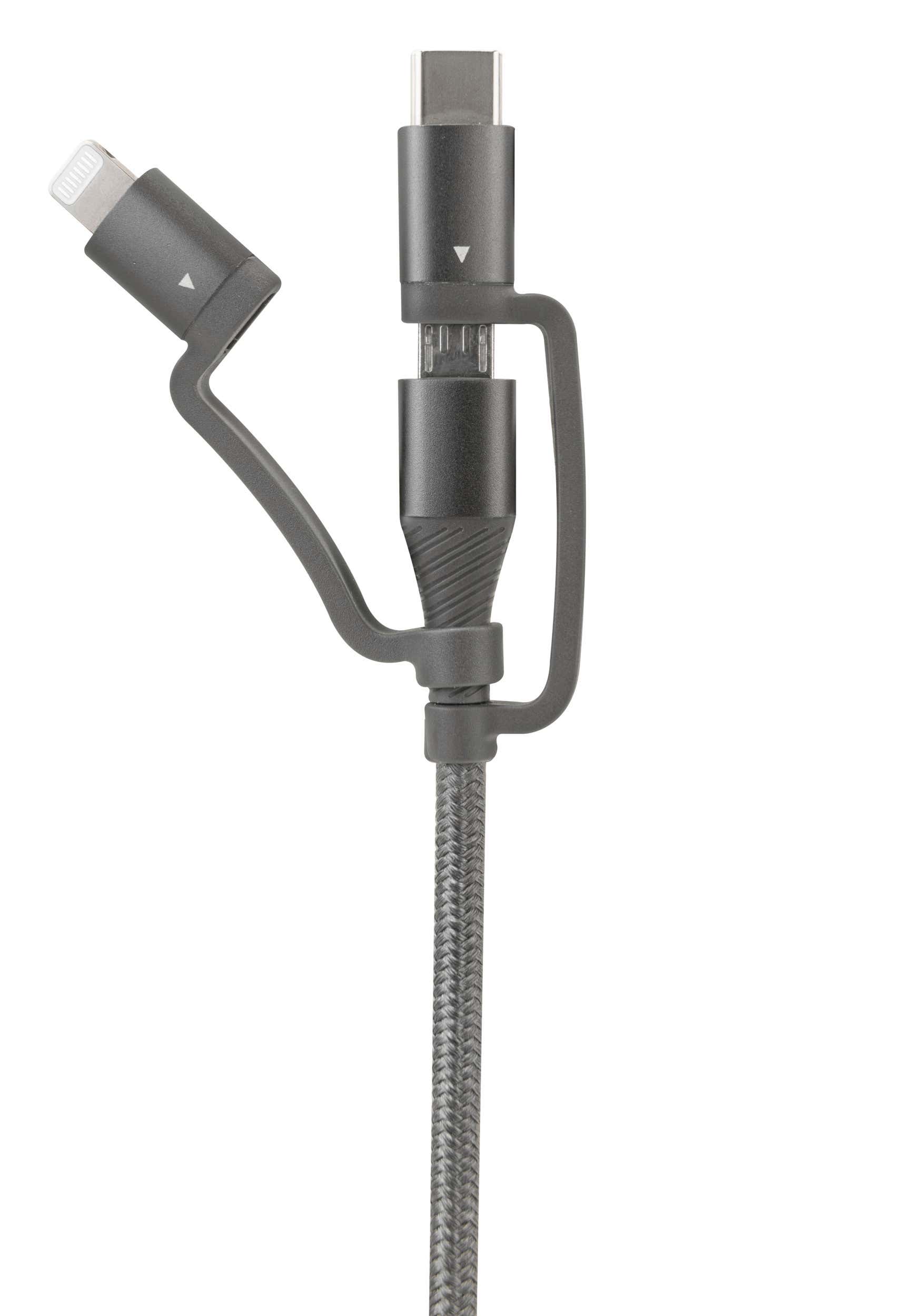 USB-Kabel 3in1 Micro-USB, USB-C & Lightning 120cm - Ansmann | Bellalite USB-Kabel 3in1 Micro-USB, USB-C & Lightning 120cm - Ansmann | Bellalite