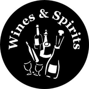 Wines and Spirits Metallgobo, (50mm/38mm) - Rosco | Bellalite Wines and Spirits Metallgobo, (50mm/38mm) - Rosco | Bellalite