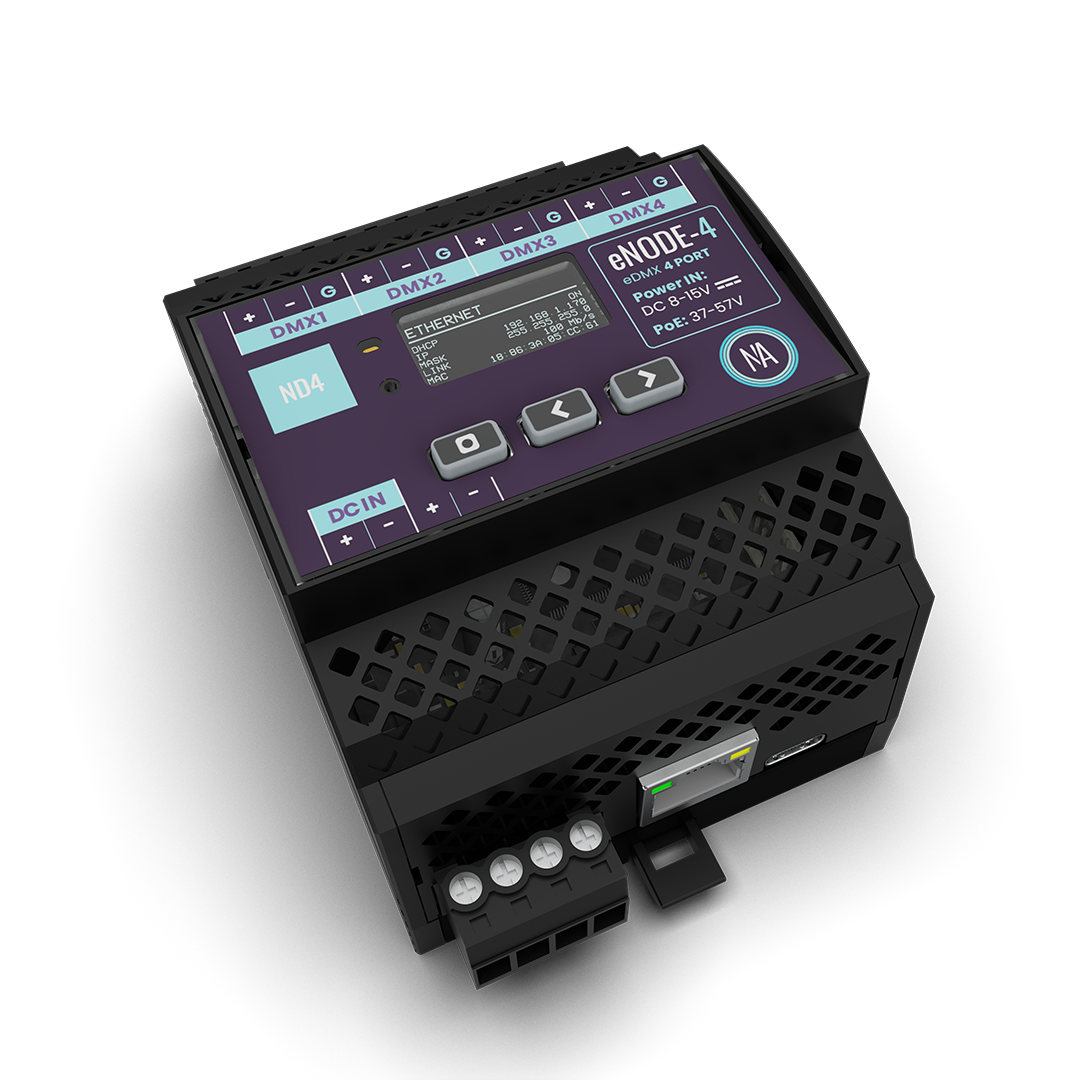 Nicolaudie eNODE-4 DMX Distribution over Ethernet - Nicolaudie Architectural | Bellalite