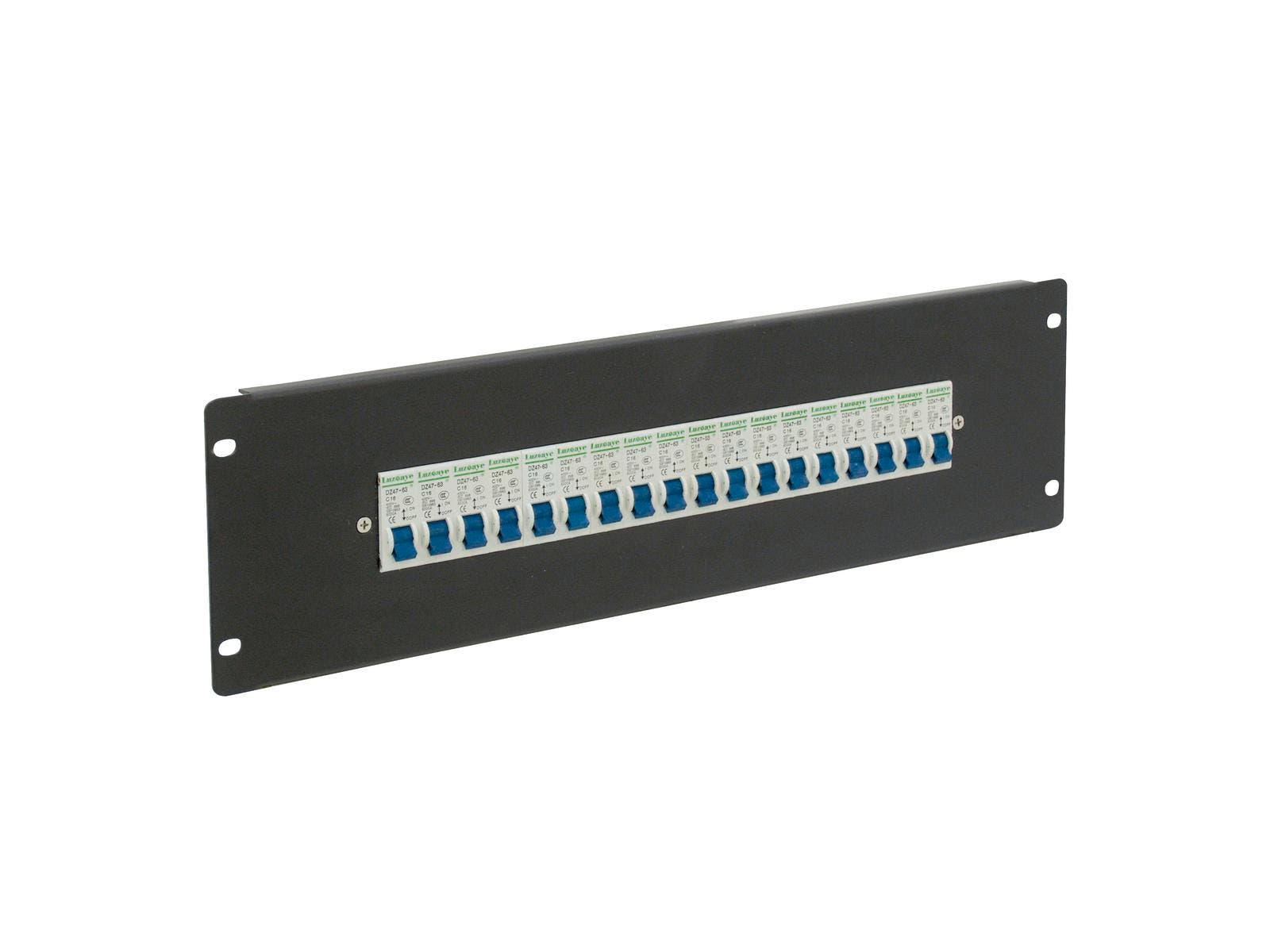 Rackpanel 19" 18x 16A MCB - Eurolite | Bellalite Rackpanel 19" 18x 16A MCB - Eurolite | Bellalite