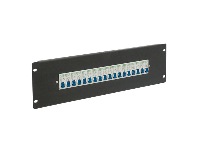 Rackpanel 19" 18x 16A MCB - Eurolite | Bellalite Rackpanel 19" 18x 16A MCB - Eurolite | Bellalite