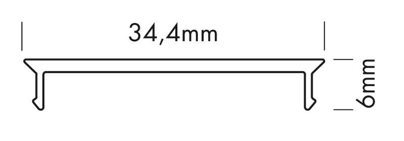 Plastic Cover SQ-Line Flat, 2m Klar - PROLED | Bellalite Plastic Cover SQ-Line Flat, 2m Klar - PROLED | Bellalite