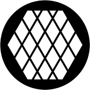 Large Diamonds Metallgobo, (50mm/38mm) - Rosco | Bellalite Large Diamonds Metallgobo, (50mm/38mm) - Rosco | Bellalite