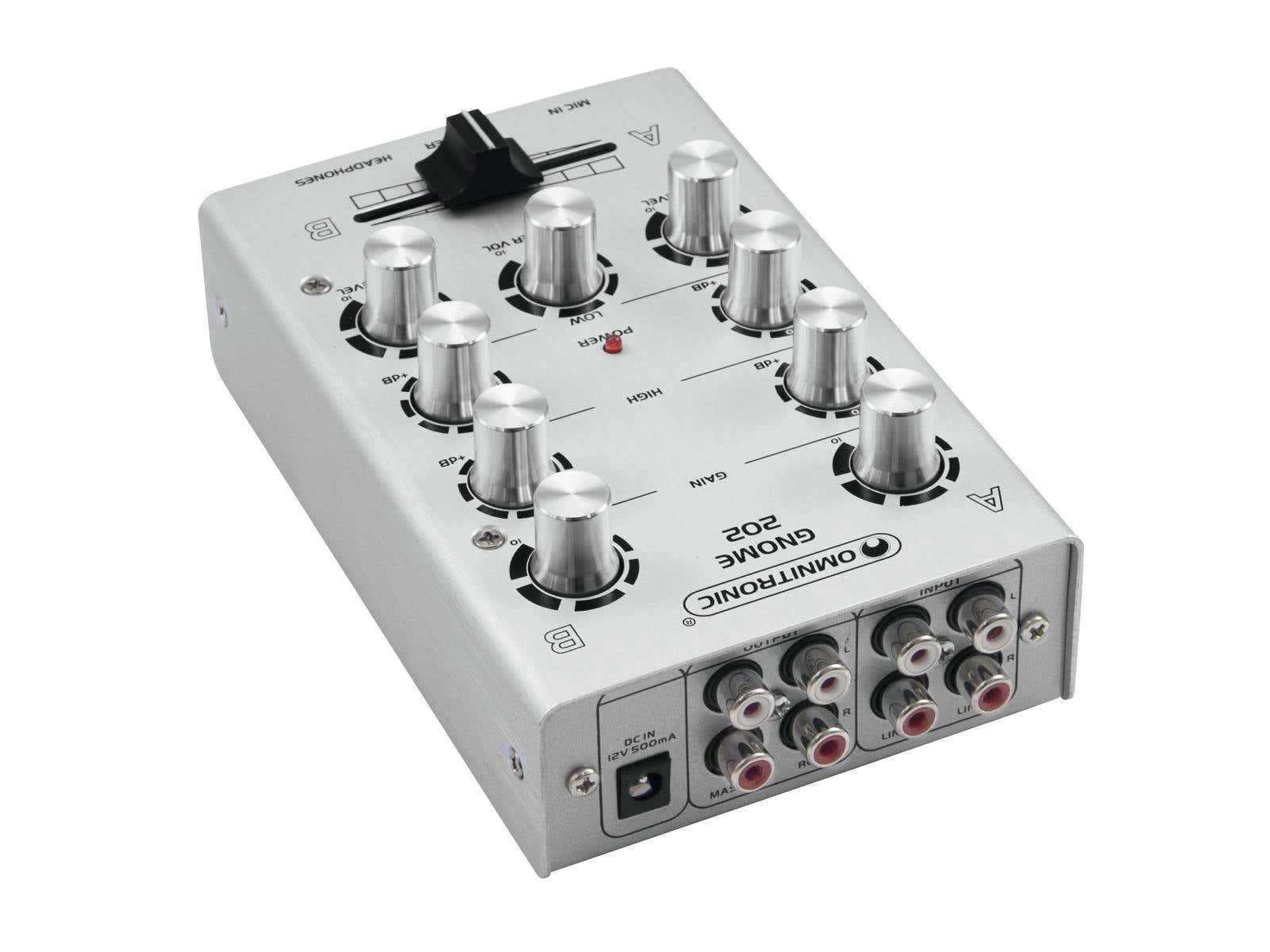 Ljudmixer GNOME-202 Mini Mixer Silver - Omnitronic | Bellalite Ljudmixer GNOME-202 Mini Mixer Silver - Omnitronic | Bellalite