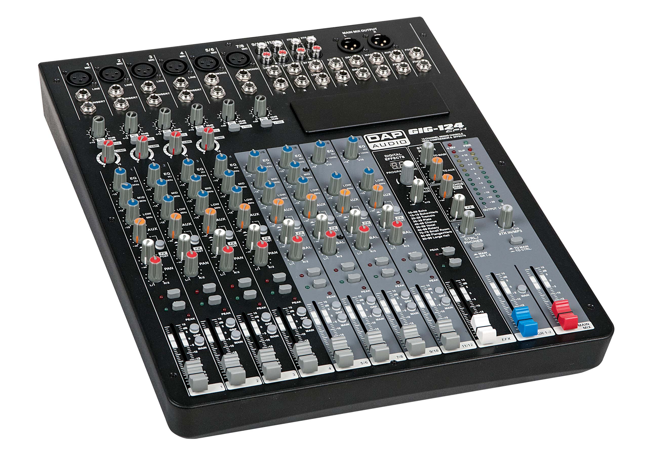 Ljudmixer DAP GIG-124CFX 12 Channel Mixer with dynamics and DSP - DAP | Bellalite Ljudmixer DAP GIG-124CFX 12 Channel Mixer with dynamics and DSP - DAP | Bellalite