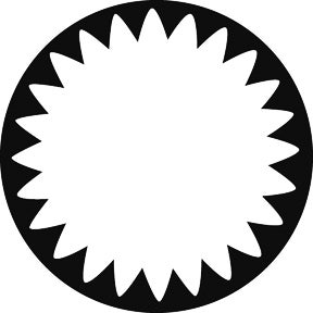 Spotlight Gobo 4 Metallgobo, (50mm/38mm) - Rosco | Bellalite