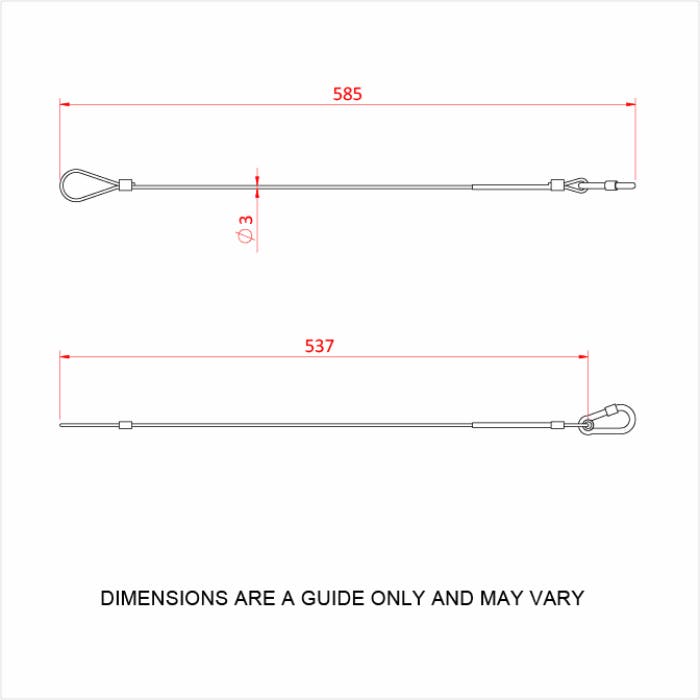 Doughty All Weather Säkerhetswire 58,5cm 15kg 3mm - Doughty | Bellalite Doughty All Weather Säkerhetswire 58,5cm 15kg 3mm - Doughty | Bellalite