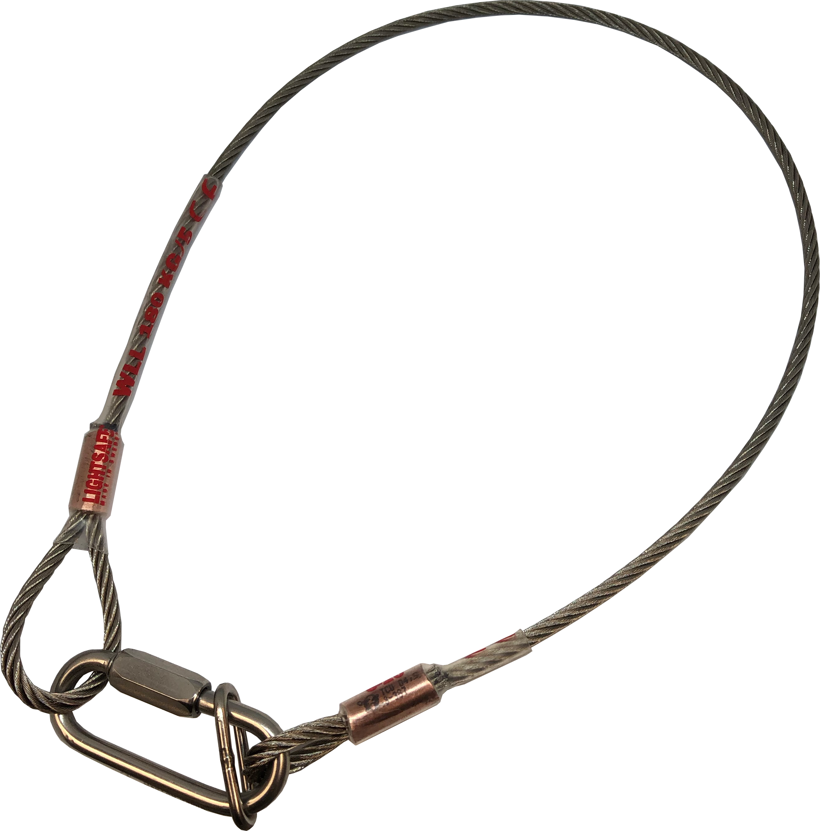 Lightsafe Säkerhetswire 70cm 180kg  4mm, Rostfri  - Lightsafe | Bellalite