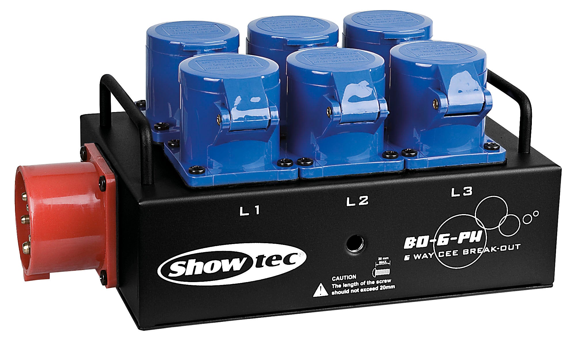 Uttagsbox BO6PWC Breakoutbox  - Showgear | Bellalite