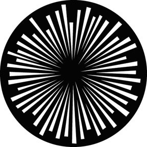 Radial Lines Metallgobo, B-Size (86mm) - Rosco | Bellalite