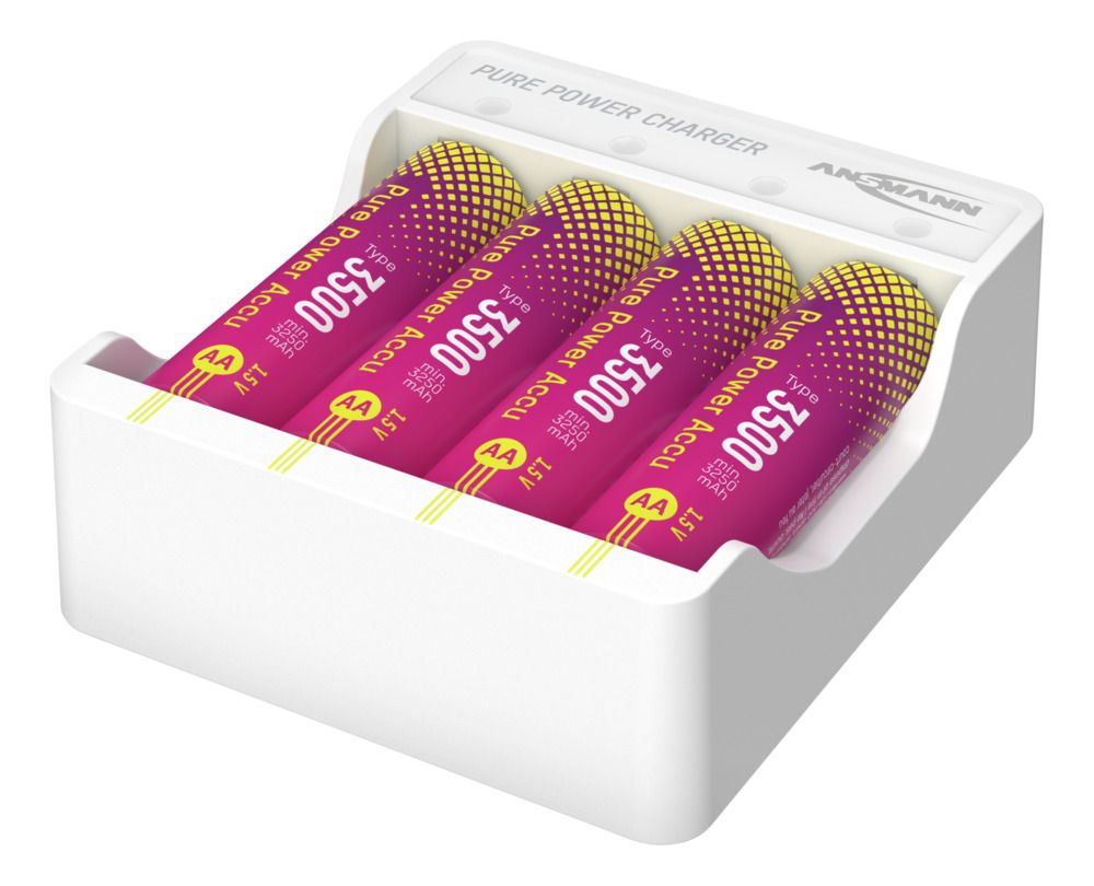 Ansmann Pure Power Set 4× AA 3500mAh + Charging Module - Ansmann | Bellalite