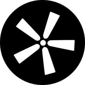 Ceiling Fan 5 Metallgobo, Size: (ange storlek) - Rosco | Bellalite Ceiling Fan 5 Metallgobo, Size: (ange storlek) - Rosco | Bellalite