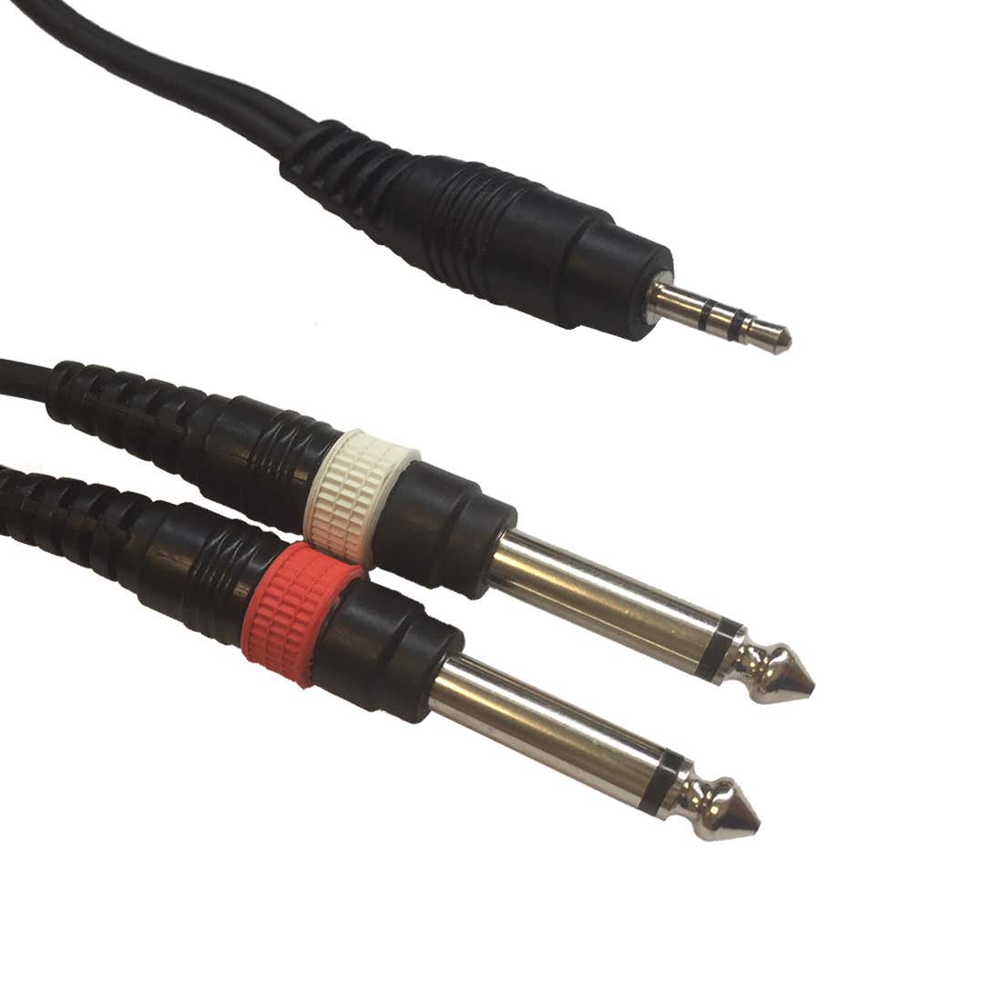 Adapterkabel 1x 3,5mm Stereo - 2x 6,3mm Mono 1,5m - ADJ | Bellalite Adapterkabel 1x 3,5mm Stereo - 2x 6,3mm Mono 1,5m - ADJ | Bellalite