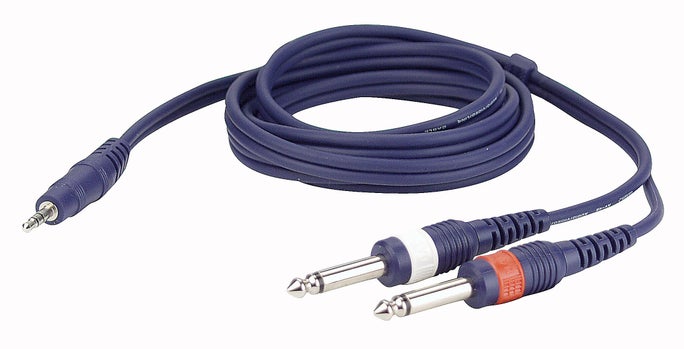 Adapterkabel 1x 3,5mm Stereo - 2x 6,3mm Mono - DAP | Bellalite Adapterkabel 1x 3,5mm Stereo - 2x 6,3mm Mono - DAP | Bellalite