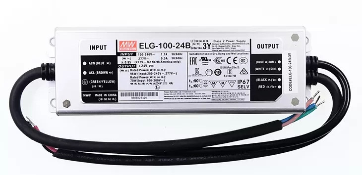 Mean Well ELG-100-24B 24V 100W IP67 0-10V                        - Mean Well | Bellalite