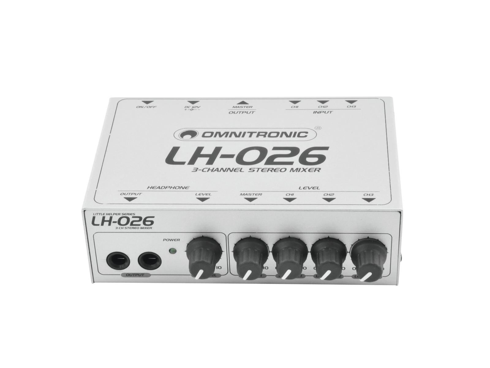 Little Helper LH-026 3-Channel Stereo Mixer   - Omnitronic | Bellalite