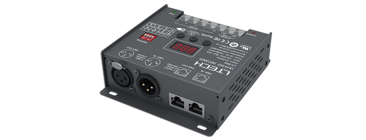 4CH DMX CV LED Dimmer 12-24V DC - LTECH | Bellalite