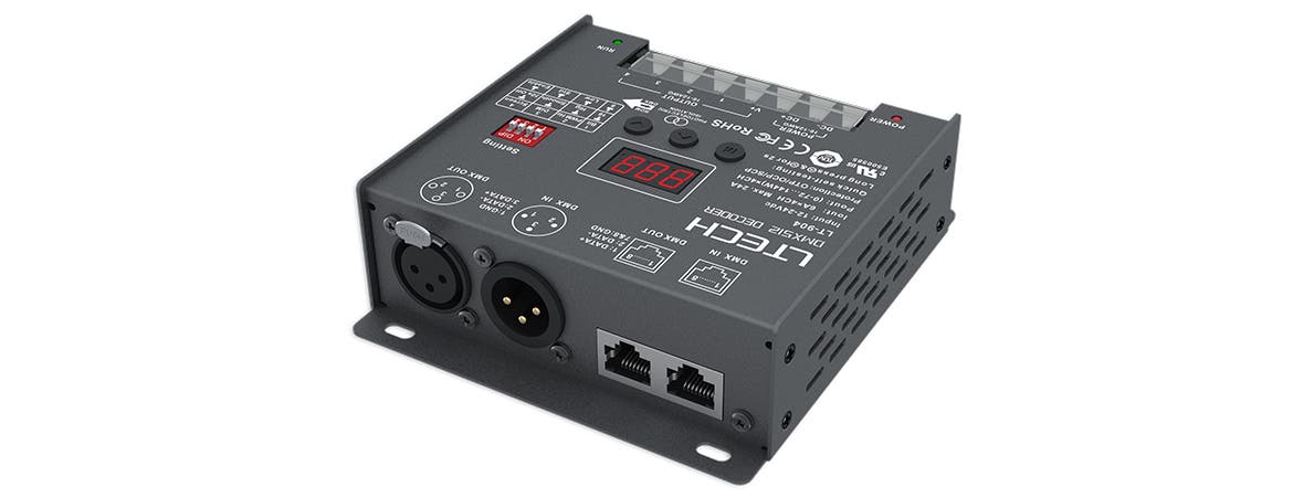 4CH DMX CV LED Dimmer 12-24V DC - LTECH | Bellalite 4CH DMX CV LED Dimmer 12-24V DC - LTECH | Bellalite