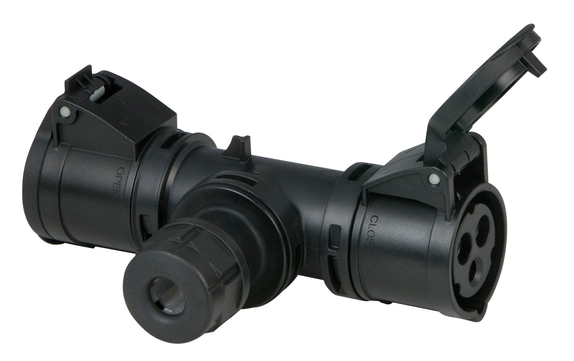 Grenuttag 2-Vägs CEE 16/3 T-Connect IP44 - Showgear | Bellalite Grenuttag 2-Vägs CEE 16/3 T-Connect IP44 - Showgear | Bellalite