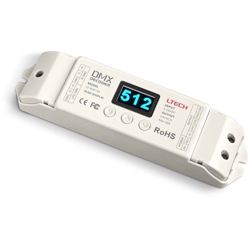 4CH DMX CV LED Dimmer 12-24V DC - LTECH | Bellalite 4CH DMX CV LED Dimmer 12-24V DC - LTECH | Bellalite