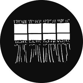 Cafe Curtains Metallgobo, M-Size (66mm) - Rosco | Bellalite