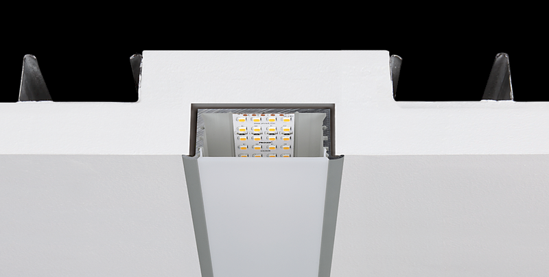 Aluminiumprofil L-Line Rec, 2m Alu - PROLED | Bellalite