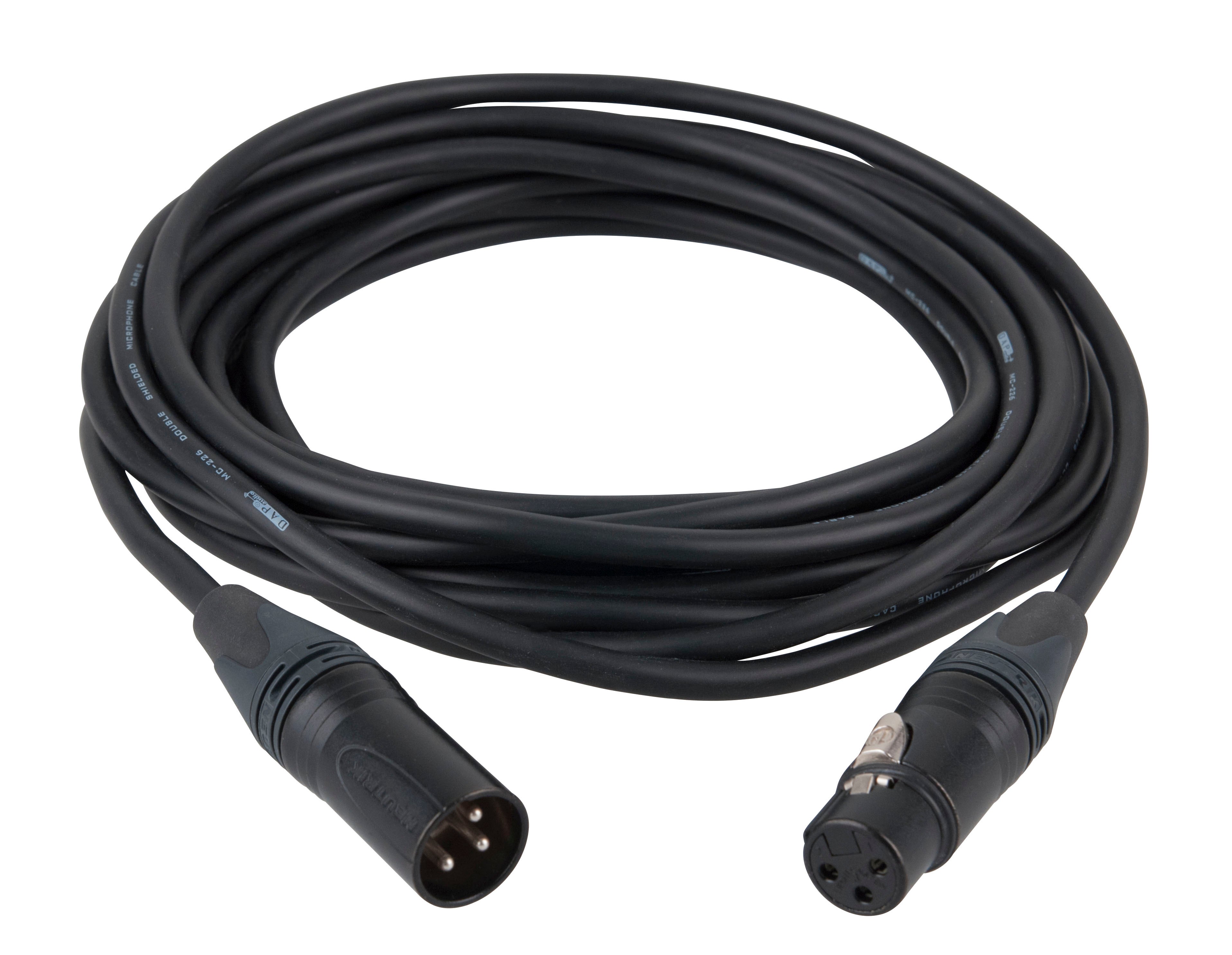 Mikrofon- / Linekabel Neutrik XLR 3-Pin XX Svart - DAP | Bellalite