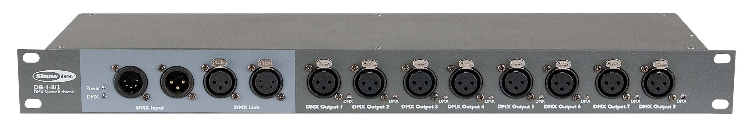 DMX-Split DB-1-8/3 3-pin XLR - Showtec | Bellalite DMX-Split DB-1-8/3 3-pin XLR - Showtec | Bellalite