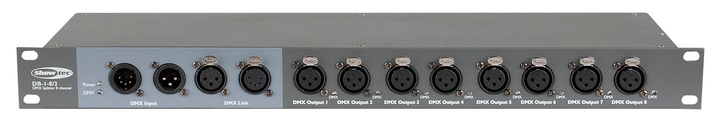 DMX-Split DB-1-8/3 3-pin XLR - Showtec | Bellalite DMX-Split DB-1-8/3 3-pin XLR - Showtec | Bellalite
