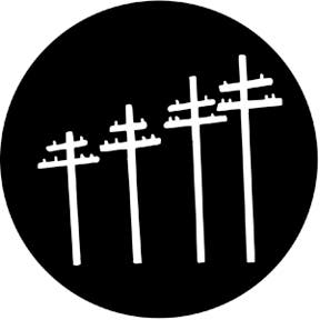 Telephone Lines Metallgobo, Size: (ange storlek) - Rosco | Bellalite Telephone Lines Metallgobo, Size: (ange storlek) - Rosco | Bellalite