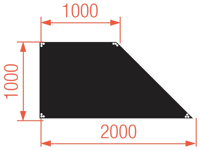 StageDex Basicline 200x100x100cm Höger - Prolyte | Bellalite StageDex Basicline 200x100x100cm Höger - Prolyte | Bellalite