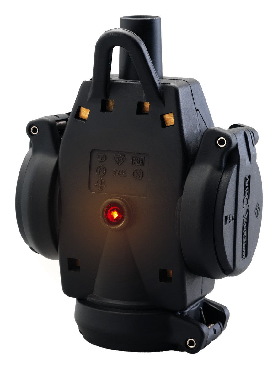 Grenuttag 3-vägs Svart Schuko PRO IP54 - ABL | Bellalite