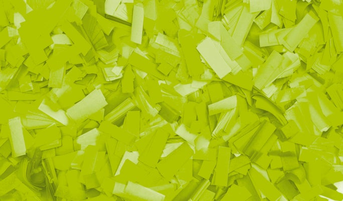 Konfetti Fluor Green 55x17mm Slowfall - Showgear | Bellalite Konfetti Fluor Green 55x17mm Slowfall - Showgear | Bellalite