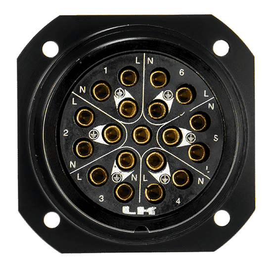 LKS 19-Pin Socapex Style Chassihona - LK Connectors | Bellalite