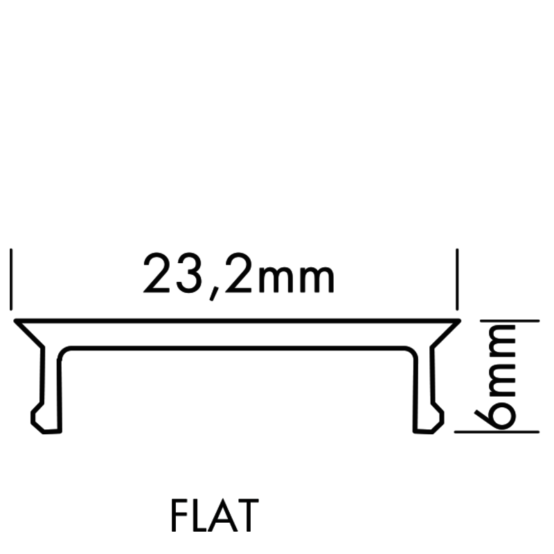 Plastic Cover M-Line Flat, 5m - PROLED | Bellalite