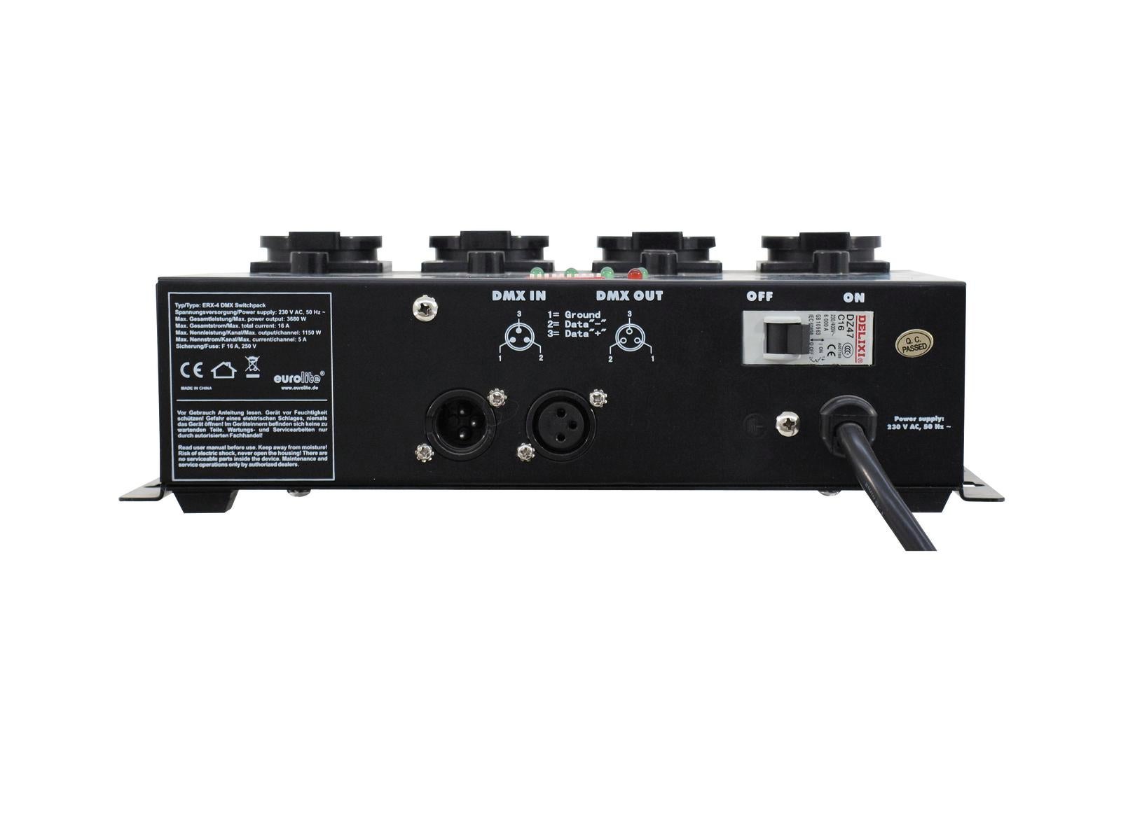 Switchpack ERX-4 DMX  4x5A Schuko - Eurolite | Bellalite