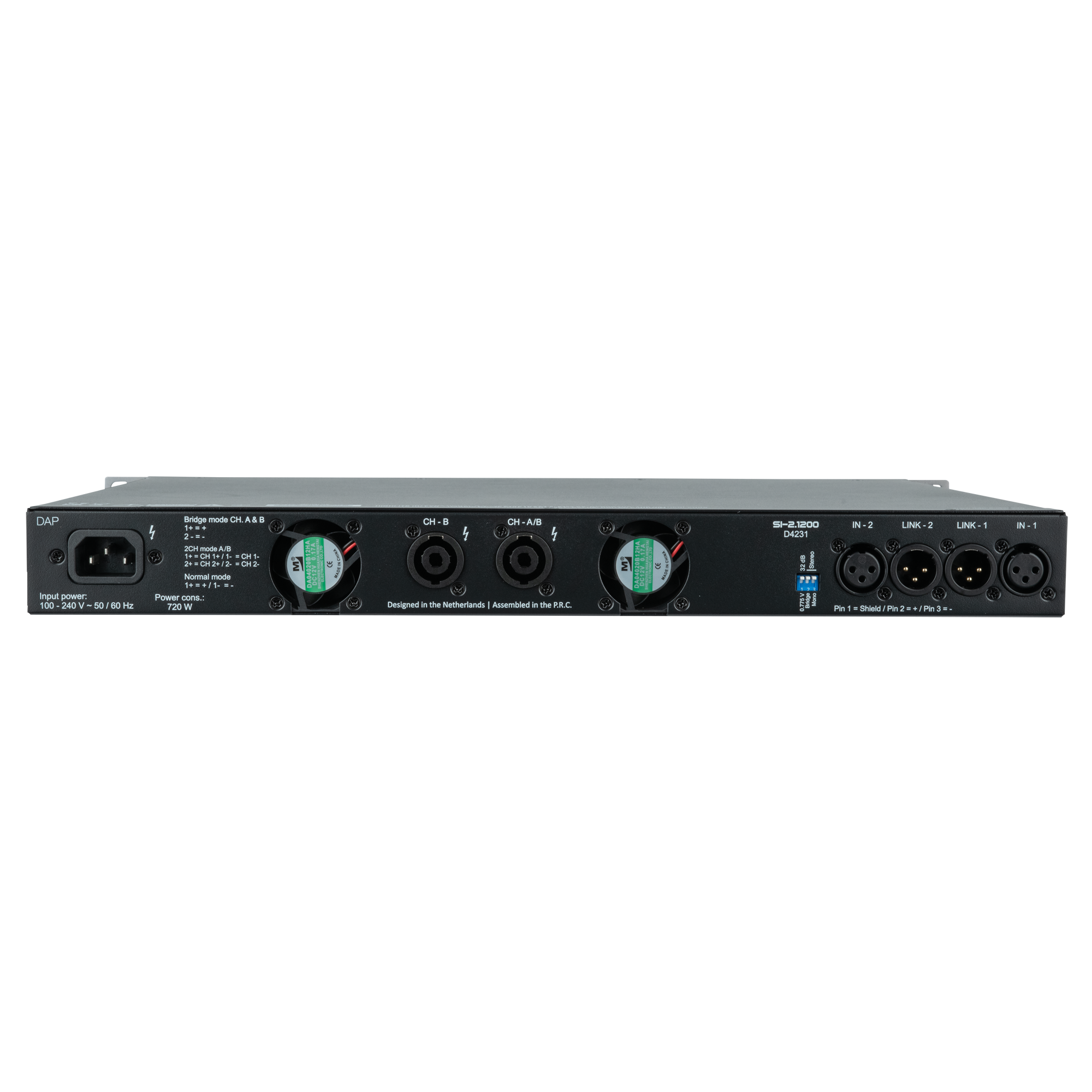 DAP SI-2.1200 2 Channel 1200W Amp - DAP | Bellalite