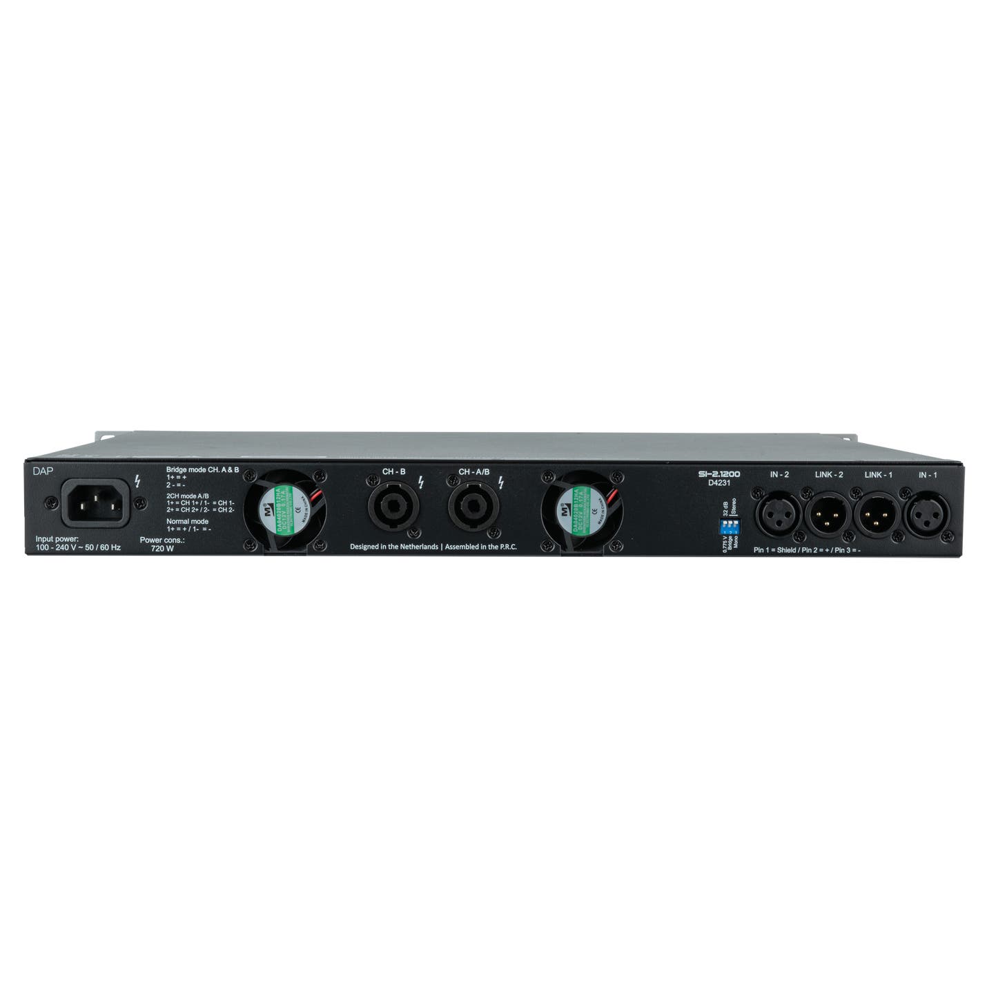 DAP SI-2.1200 2 Channel 1200W Amp - DAP | Bellalite DAP SI-2.1200 2 Channel 1200W Amp - DAP | Bellalite