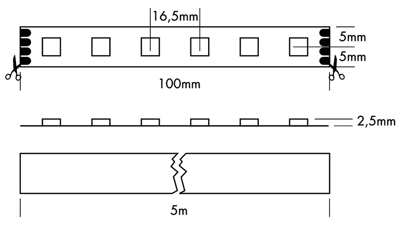 Flex Strip HD RGB 5m RGB - PROLED | Bellalite